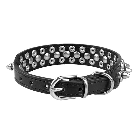 Leather studded dog best sale collars
