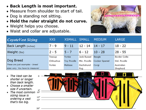 Westie sales harness size